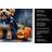 Goldendoodle Puppy Halloween Kitchen Towel-223249970