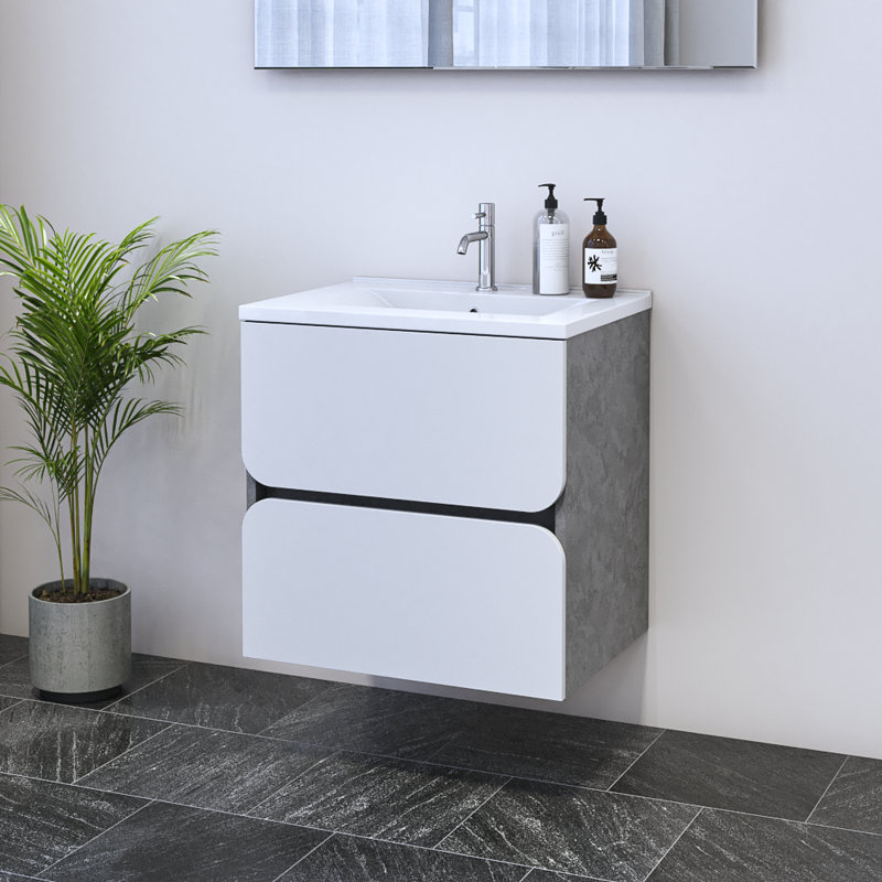 Meuble-lavabo simple 23,6 po avec dessus Kaydin
