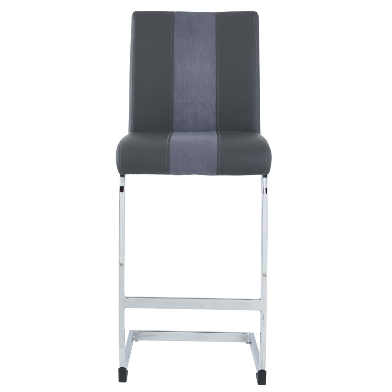 Tabouret de bar moderne Altis (ensemble de 4), sièges élégants et élégants pour votre bar ou votre comptoir de cuisine, Gris