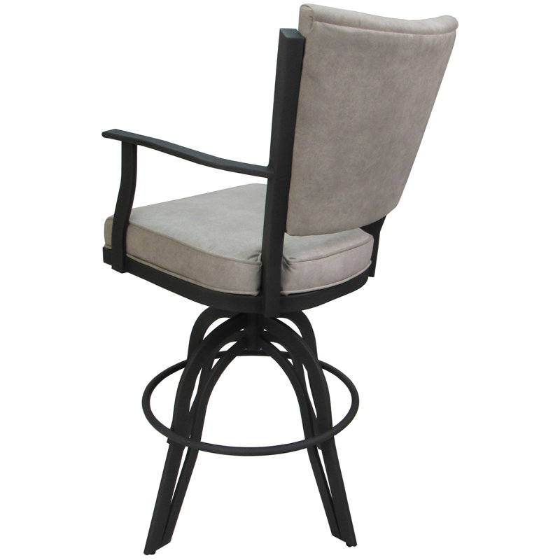Tabourets de comptoir en métal Custom, Gris, Stuc Outlier, Tabouret de comptoir (siège d'une hauteur de 26 p