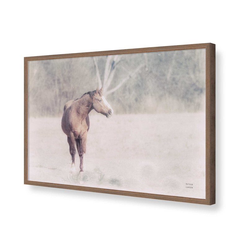 «Sunny Field I» par Nathan Larson, reproduction d'art, Brun, H 8 po x l 12 po