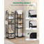 Vertical Shoe Rack, Shoe Shelves, Wood Shoe Organizer for Closet, Entryway, Shoe Tower for Small Spaces, Free Standing, Adjustable, with 2 Hooks, 6 Tier-1293105413