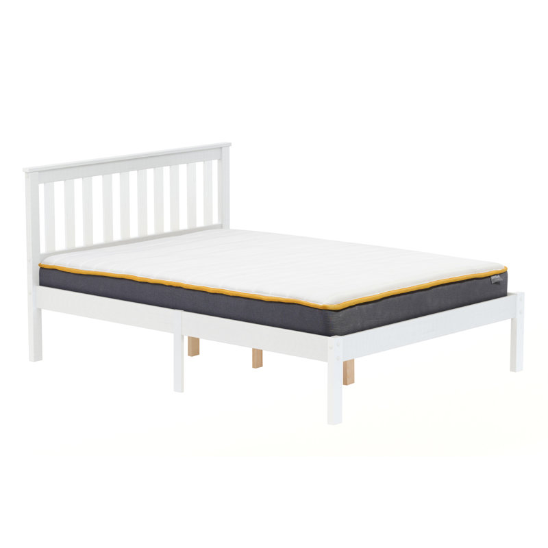 Alam Bed Frame, White, Double (4'6)