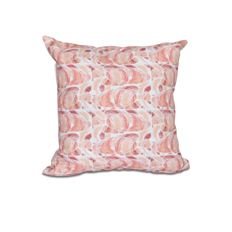 Housse de coussin d'extérieur carré Beach Insert, Corail, H 16 po x l 16 po