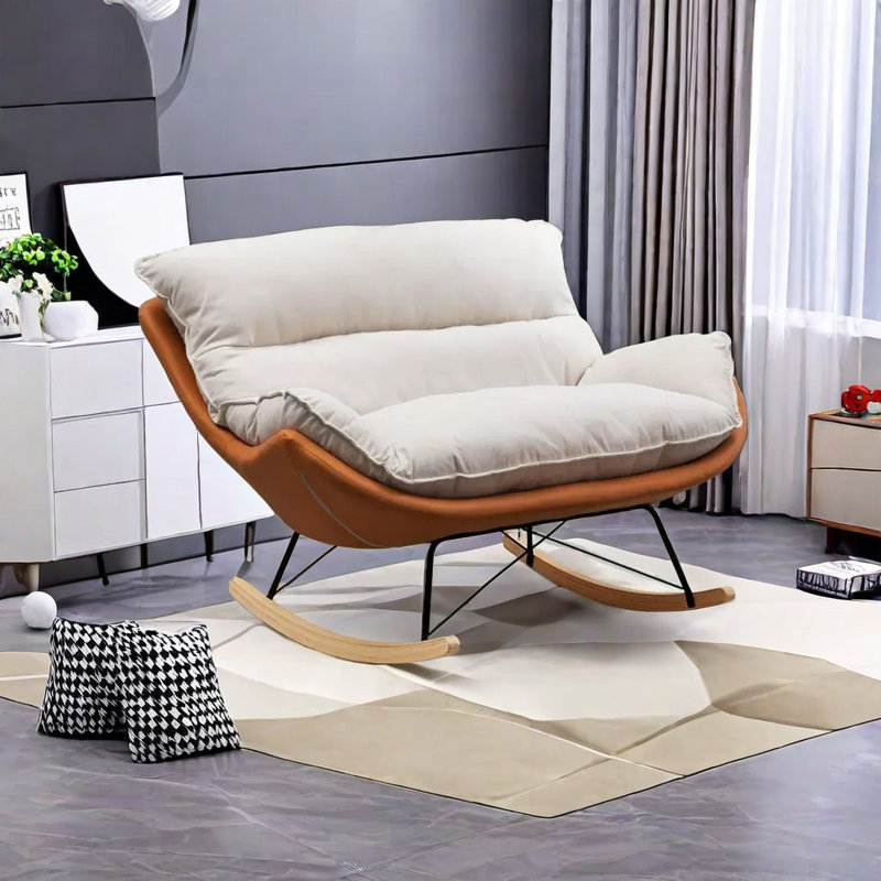 Chaise berçante double style nordique