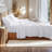 Natural Linen Cotton Bed Sheets Set，Deep Pocket- 4 Pcs-93647381-93647380