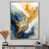 Toile avec cadre flottant or