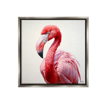 «Traditional Flamingo Portrait Floater Frame» par RB sur toile