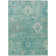 Machine Washable Indoor/Outdoor Xhevrie Teal Rug