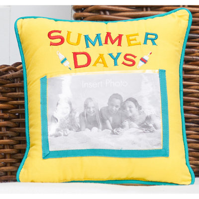 Mini coussin décoratif à pochette à motif "Summer Days" Fireworks, 10 po x 10 po