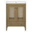 Meuble-lavabo de salle de bain avec lavabo en céramique / armoire de rangement de salle de bain avec deux portes et un tiroir / cadre solide