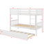 Lit superposé simple en bois d'hévéa avec lit gigogne escamotable transformable en deux lits séparés-117529018