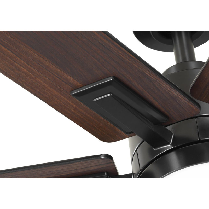 60" Matte Black and Charcoal LED Ceiling Fan with Remote