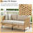 Outdoor Wicker Patio Modular Sectional Loveseat With Cushions For Garden Seating