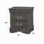 Table de chevet classique une pièce avec deux tiroirs, idéale pour la chambre à coucher, offrant style et fonctionnalité dans un design compact-1837813995