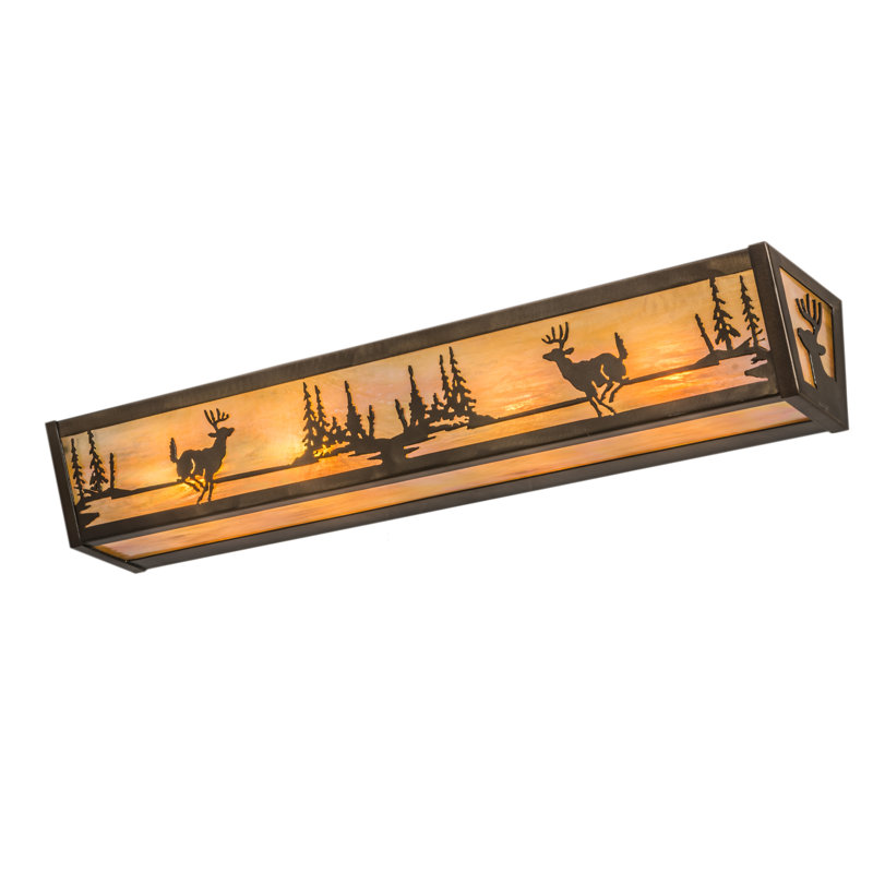 Rustic Lodge 4 - Light Bath Bar, Antique Copper