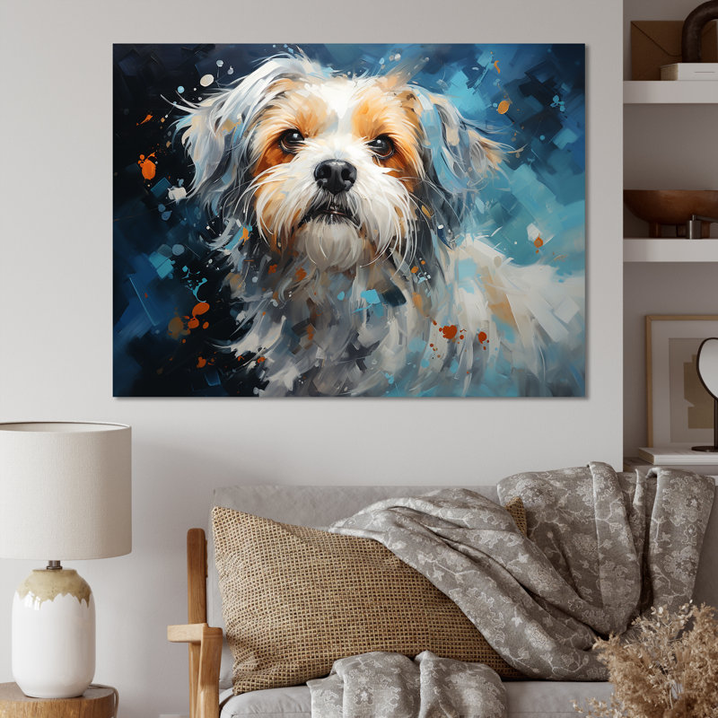 «Blue Shih Tzu Serenity» sur impression sur toile, Toile tendue, H 12 po x l 20 po x P 1 po