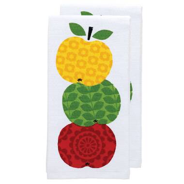 T-fal Textiles Apples Fiber Reactive Print Kitchen Dishcloth