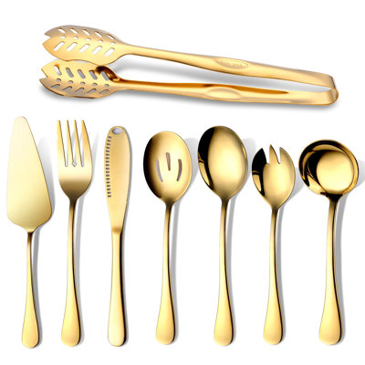 8-Piece Polished Stainless Steel Flatware Silverware Set
