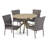 Thresher 4 - Person Acacia Solid Wood Patio Dining Set Round Table