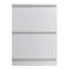 FWStyle Stipes 2 Drawer Bedside Cabinet - Matt White