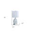 Lampe de table argentée 20 po Renna