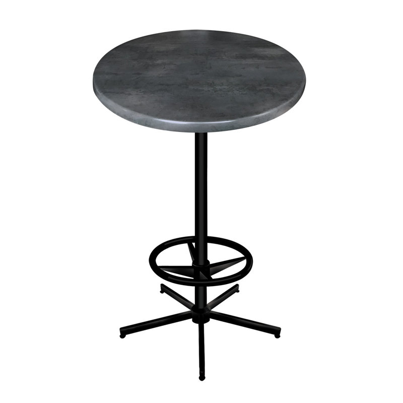42" Tall, Indoor/Outdoor Table, 30" L x 30" W, Black Steel