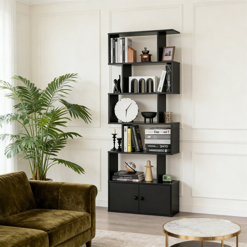 183cm H x 23cm W Standard Bookcase, Black