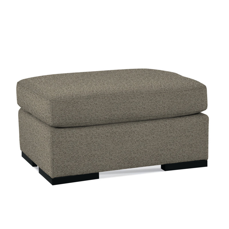 Memphis Ottoman, Beige Sugar Performance; 0863-93, Black