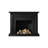 Black Solid Wood Freestanding Fireplace