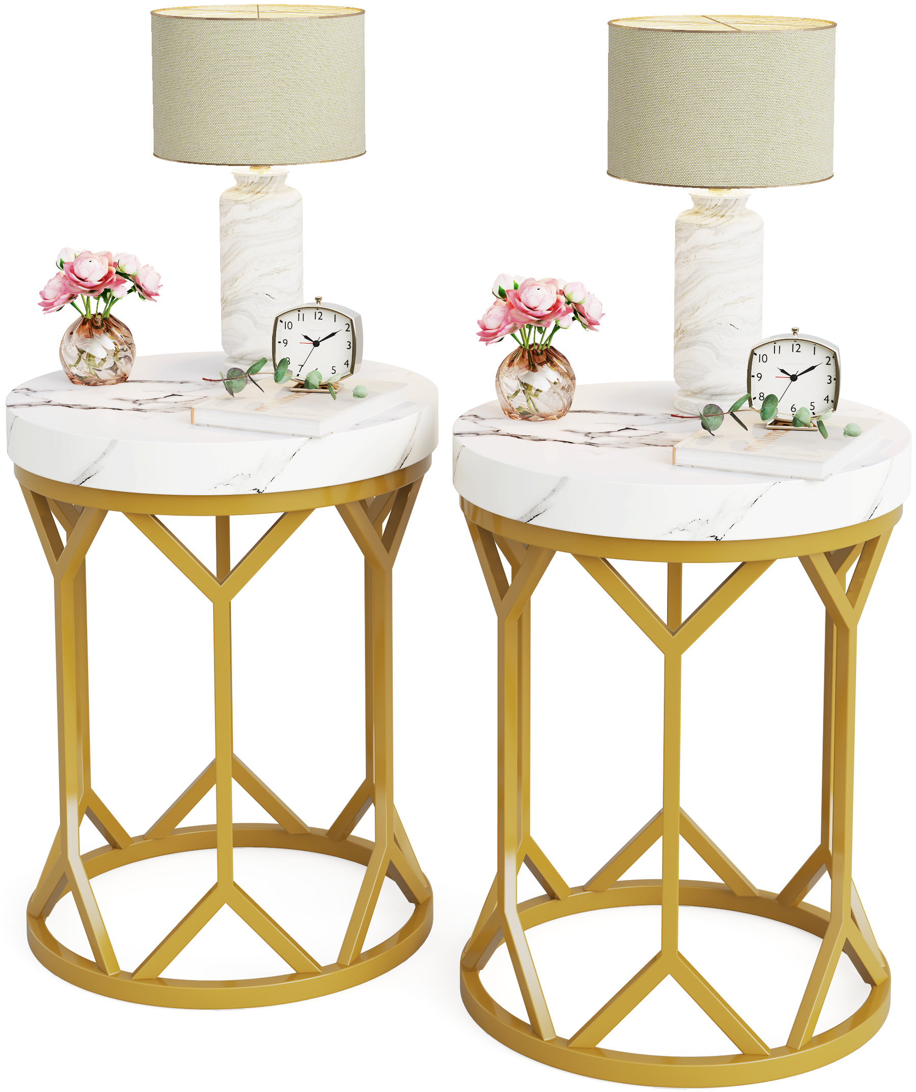 Everly Quinn Grossmann Marble Top Living Room Table Set Wayfair