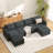BOX MODULE STO SOFA 116'' 6 Piece Upholstered Modular Sectional Sofa with Storage-108370225