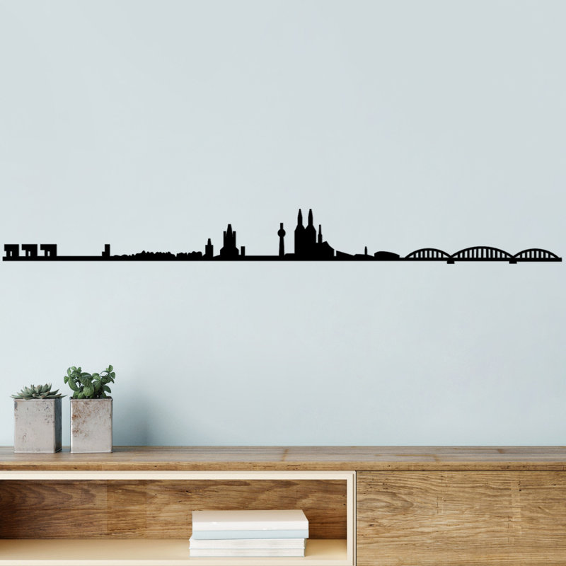 Élégant accessoire mural en métal noir décoratif, 47,2 po x 4,7 po | Fabrication 100% métal, épaisseur: 0,06 po | Parfait pour la décoration intérieure, l'esthétique moderne, le design durable et élégant