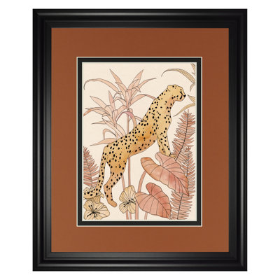Art mural Blush Cheetah II - 34 po x 40 po - cadre noir