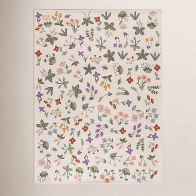 Hand-Tufted Wool Floral Outdoor Rug