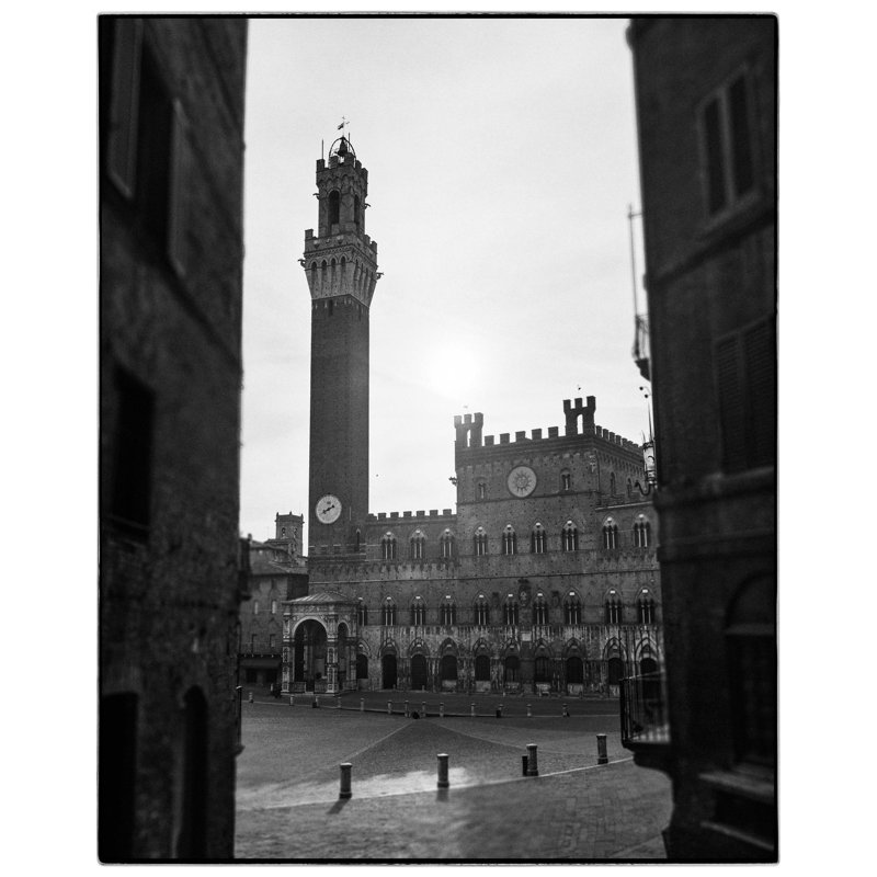 Siena Palazzo - Picture Frame Photograph on Paper , 35.5" H x 29.5" W, Black Framed