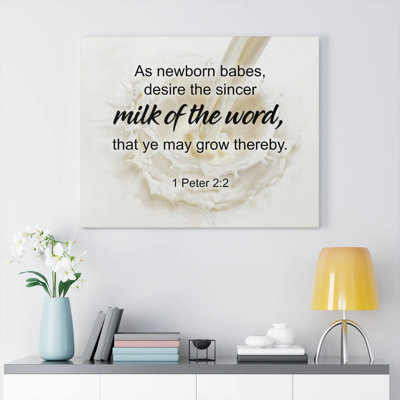Milk of the Word Psalm 56:3 1 Piece Wrapped Canvas Wall Art