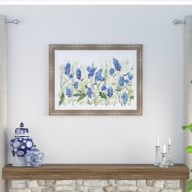 « bluebonnet iii », reproduction d’art encadrée