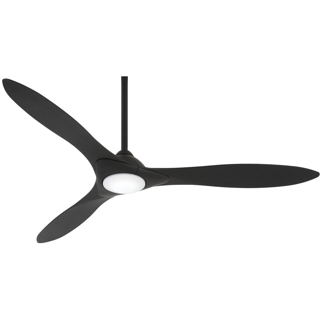 60" 3 - Blade LED Smart Standard Ceiling Fan with Remote Control and Light Kit Included Minka Aire