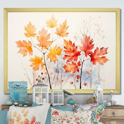 Yellow And Orange Autumn Leaves Beauty I - Tree Maple Wall Art