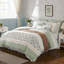 Ensemble de literie en coton percale campagnard pour grand lit