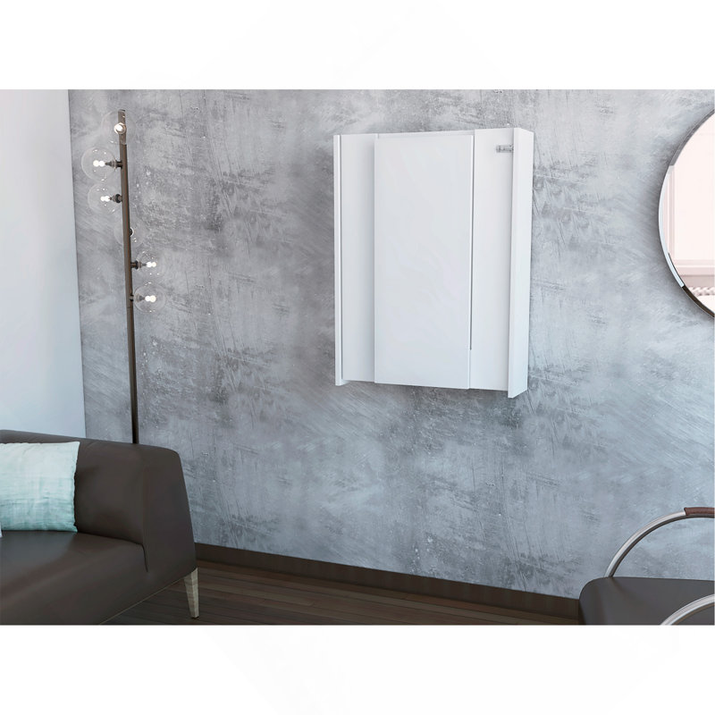 Bureau rectangulaire pliable Wakeman - blanc, H 31,49 po x l 23,6 po x P 6,8 po, Blanc