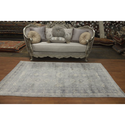 Tapis indien géométrique Oushak 5 x 8