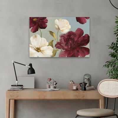 Plants, Flowers, Deep Peonies II Wall Art