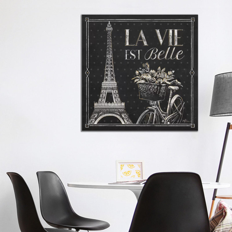 Vive Paris VI by Janelle  - Wrapped Canvas Typography, 93.98 cm H x 93.98 cm W x 1.91 cm D