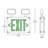 NICOR Lighting Thermoplastic LED Double Sided Emergency Exit Combo Sign-58691150