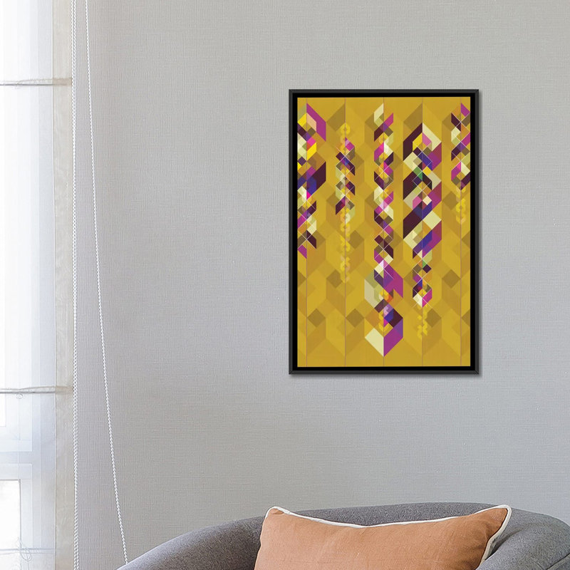 « dna », impression sur toile, H 26 po x l 18 po x P 1,5 po, Toile avec cadre flottant noir, Pas de tapis