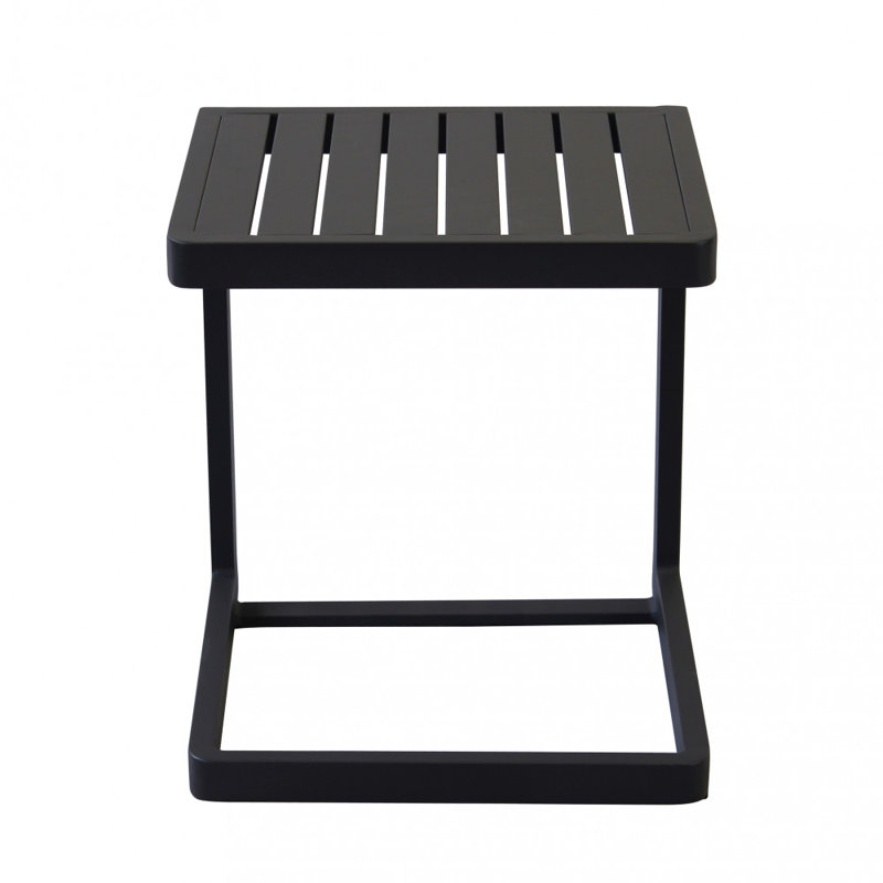 Monzell Rectangular Outdoor Side Table - 40 cm W 40 cm D, Anthracite