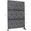 Écran d'intimité en métal noir H 76 po. Solution pour divers espaces. Barrière de terrasse de balcon autoportante. Impact. Espace de jardin polyvalent pour jardin de fleurs. Méthode d'installation simple à l'extérieur-121751717