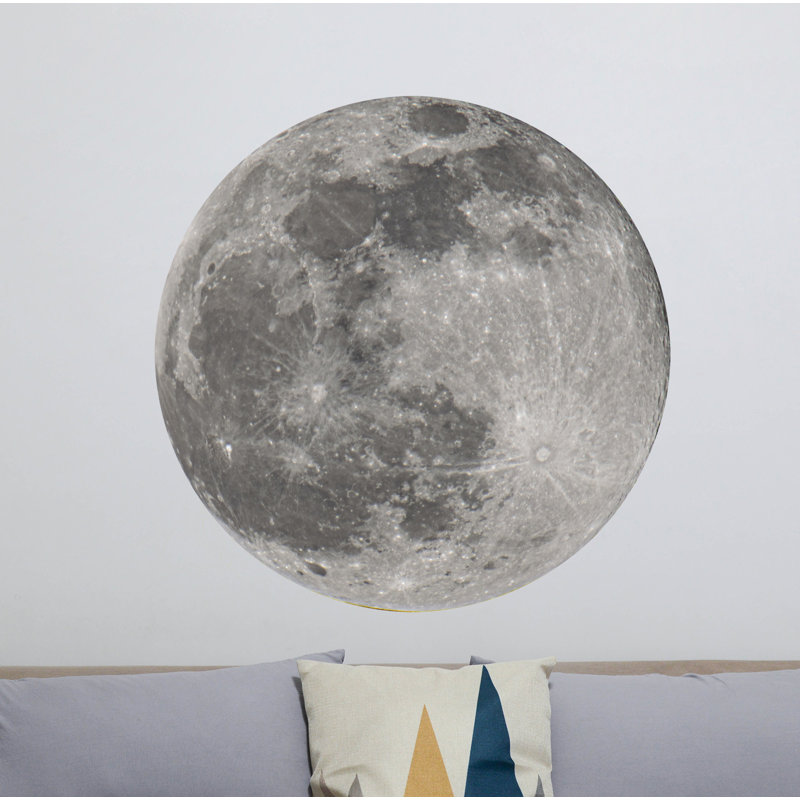 Adhésif décoratif lune, H 33 po x l 33 po